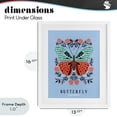 thumbnail image 4 of Stupell Industries Bohemian Butterfly Symmetry on Blue White Framed Print Under Glass, 13 x 16, by Indira Prieto | IndySign, 4 of 8