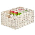 thumbnail image 6 of mDesign Woven Farmhouse Kitchen Pantry Food Storage Basket Box, 6 Pack, White, 6 of 8