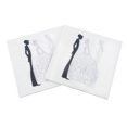 thumbnail image 4 of WHAMVOX 40Pcs Beautiful Napkins White Paper with Printed Bride and Groom Design for Parties, 4 of 8