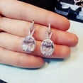 thumbnail image 6 of Elegant Cubic Zircon Wedding Anniversary 925 Silver Drop Earrings Jewelry A Pair, 6 of 7