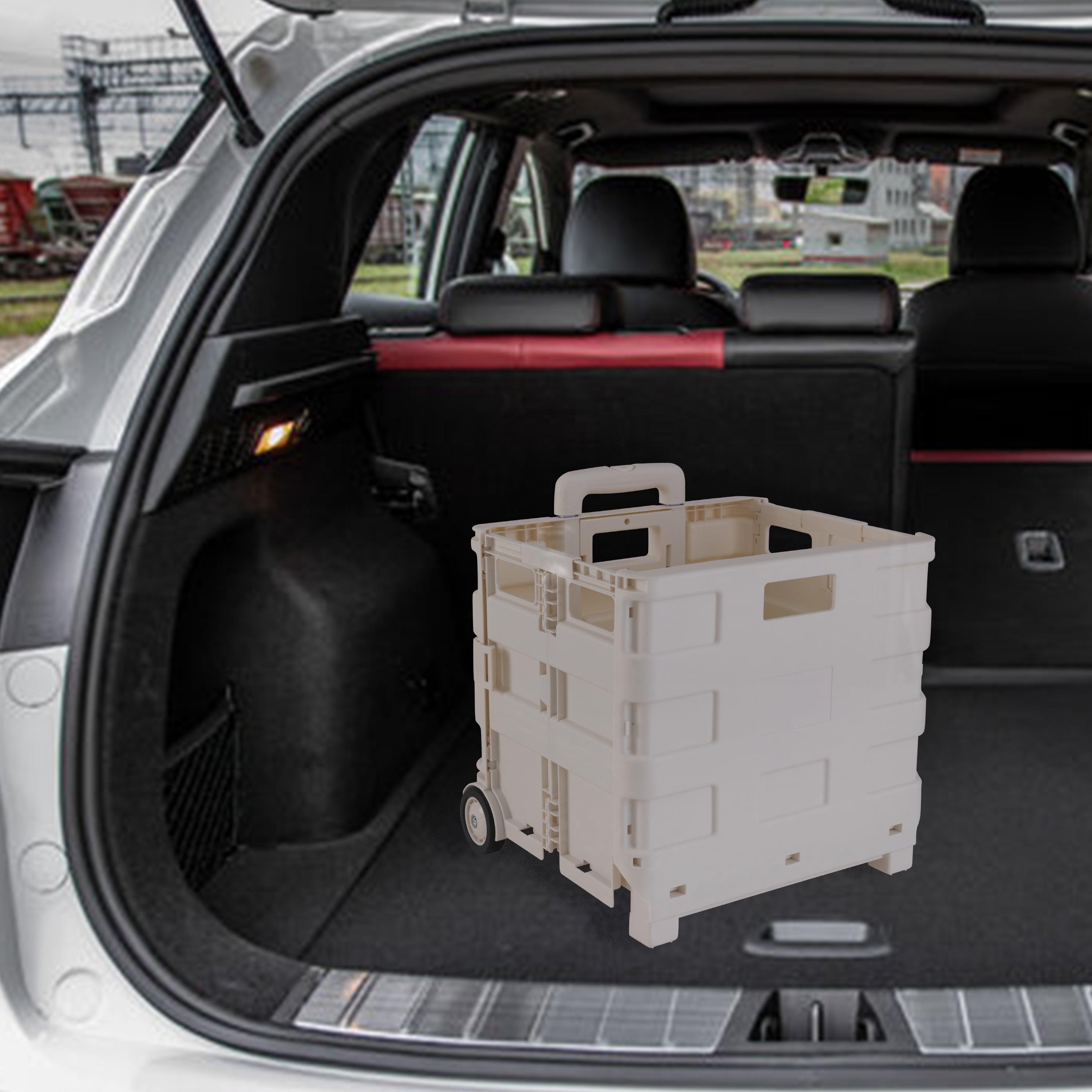 Simplify Tote & Go Collapsible Utility Cart in White