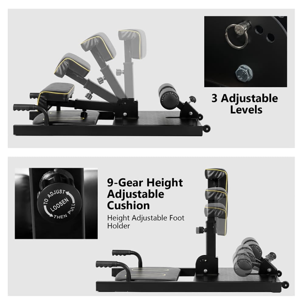 Resenkos 8-in-1 Home Gym Machine - Multifunctional for Squats & Fitness, Space-Saving, Ideal for Home Workouts, Black