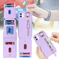 thumbnail image 3 of iPhone 11 Case with Card Holder for Women, iPhone 11 Phone Case Wallet with Strap Credit Card Slots Crossbody with Kickstand Zipper Case for iPhone11 - Purple, 3 of 14