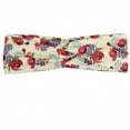 thumbnail image 1 of Botanical Headband, Flower Branches of Shabby Garden Peony Petunia Blossoms English Garden, Elastic and Soft Women's Bandana for Sports and Everyday Use, Grey Red Coconut, by Ambesonne, 1 of 3