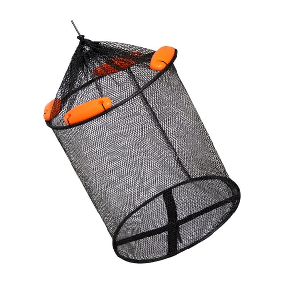 Large Open Mouth Foldable Fishing Net Durability Nylons Meshes With Baits Bag for Efficient Catching In Rivers Lake Pond