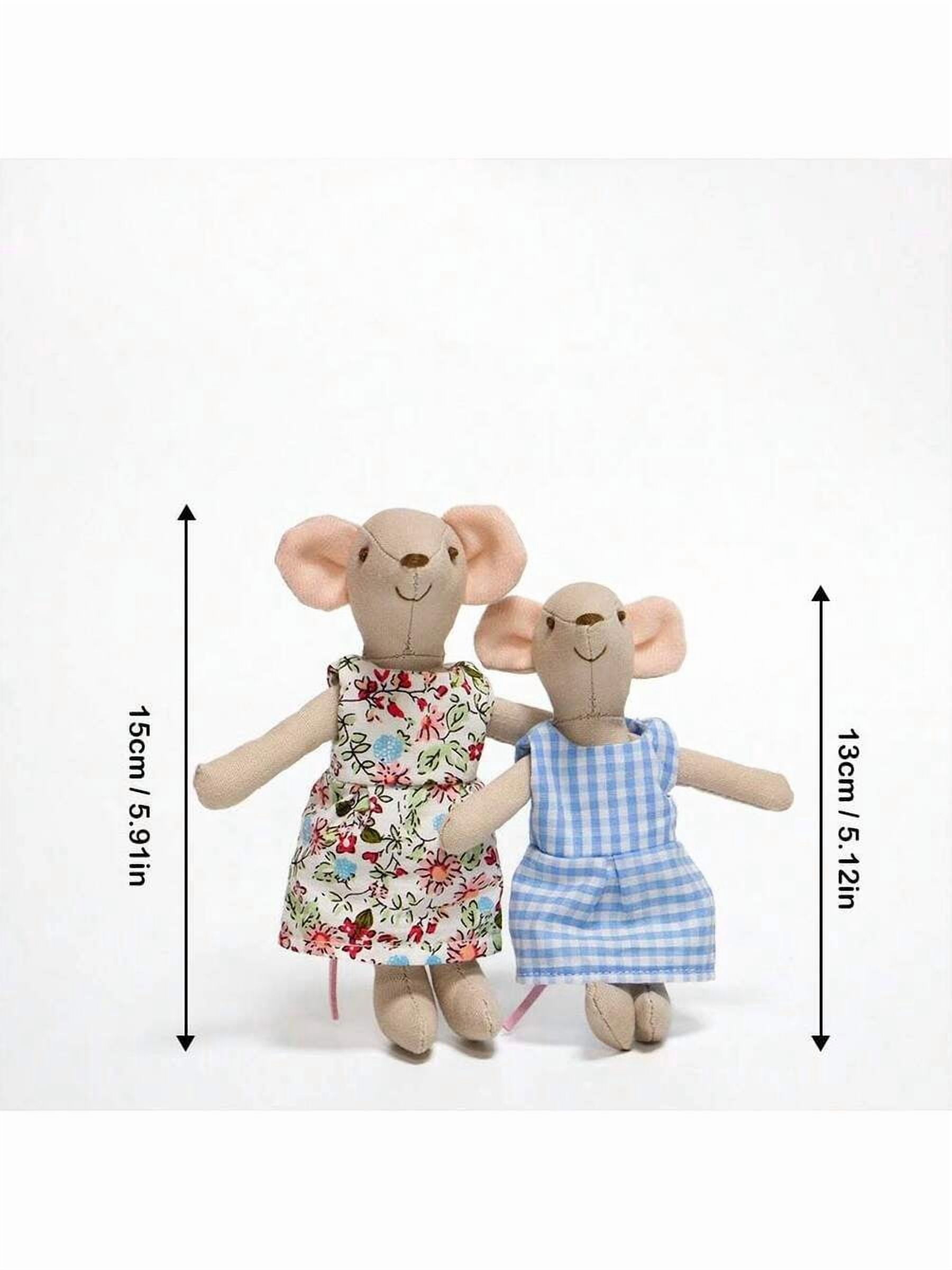 1pc Handmade Wearable Doll Clothes, Mouse Dolls, Little Girl Dolls, Baby Soothing And Sleeping Plush Toys, Children's Fabric Toys, Birthday Doll Gifts, Suitable For Infants, Boys And Girls, Dollhouse