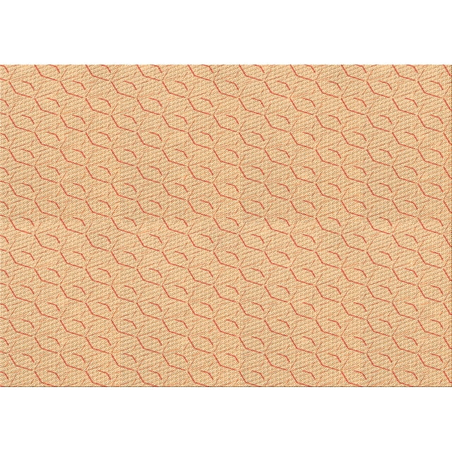 Ahgly Company Tapis Rectangulaire Orange Lavable en Machine, 7 Pieds x 9 Pieds