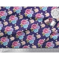 thumbnail image 3 of Soimoi Rayon Fabric Stripe,Leaves & Rose Floral Print Fabric by Yard 56 Inch Wide, 3 of 3