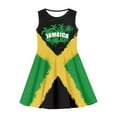 thumbnail image 3 of Yuyamidu Coconut Tree Tank Dresses for Kids Girls Size 13-14T Jamaican Flag Round Neck Skater Dresses Breathable Sleeveless A Line Midi Dress Casual Knee Length Dresses, 3 of 6