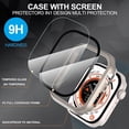 thumbnail image 4 of KOMI 2-Pack for Apple Watch Series 9/8/7/6/5/4/Series SE/SE 2 45mm All-around Screen Protector Case, Tempered Glass Screen Protector Case Ultra-thin for iWatch 45mm Protection Cover - Titanium, 4 of 5