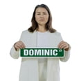 thumbnail image 4 of DOMINIC Classic Street Sign (2 Pack) Childrens Name Room Sign Road Sign | 4" X 18" Plastic Address Sign, 4 of 5