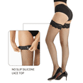 thumbnail image 6 of Manzi Women Fishnet Thigh High Stockings for Women Knee Highs with Silicone Lace Top, 6 of 7