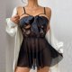 thumbnail image 2 of Camisón de malla sexy de encaje para mujer Ropa interior de estilo femenino con tirantes Fridja  nalpqowj12521, 2 of 5