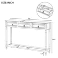 thumbnail image 6 of Console Table 52in Sofa Table With 3 Drawers Long Shelf Rustic Solid Wood Home Furniture For Entryway Living Room Foyer, 6 of 9