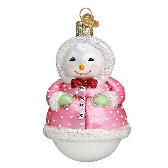 Old World Christmas Jolly Ornament, Snowlady Pink (#10231)
