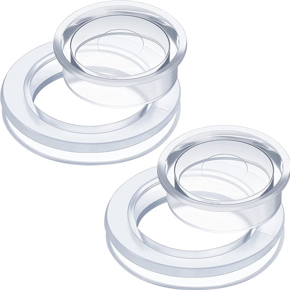 Cateissary Juego de 2 anillos de inserción para orificio de sombrilla de de patio con funda para de jardín Jardín y Patio transparente