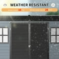 thumbnail image 5 of 8x4 FT Resin Storage Sheds Outdoor with Floor, Waterproof Plastic Sheds with 2 Windows and Lockable Door, Top Light Transmission Tool Shed for Backyard, Patio, Poolside, Bike, Gray, 5 of 7