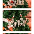 thumbnail image 1 of Fiudx Colgante Navideño de Madera, Adorno para Árbol de Navidad con Forma de Copo de Nieve y Muñeco de Nieve, Diseño Artesanal de Madera Natural, Perfecto para Decoración Navideña, Inauguración de La, 1 of 3