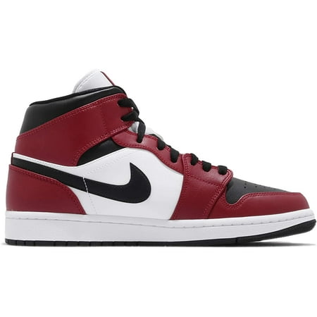 Nike Mens Air Jordan 1 Mid "Chicago Black Toe" Basketball Sneakers (10.5)