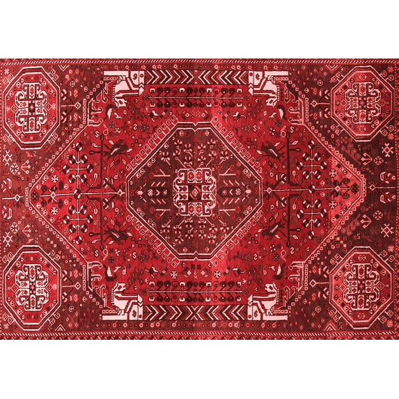 Ahgly Company Indoor Rectangle Persian Red Traditional Area Rugs, 7' x 10'
