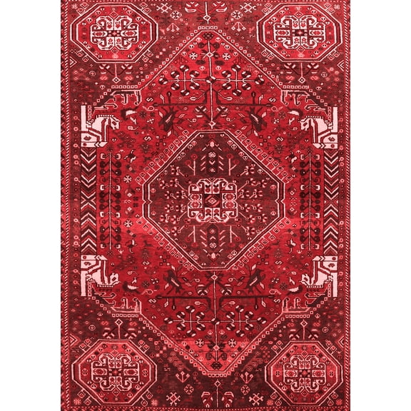 Ahgly Company Indoor Rectangle Persian Red Traditional Area Rugs, 5' x 7'