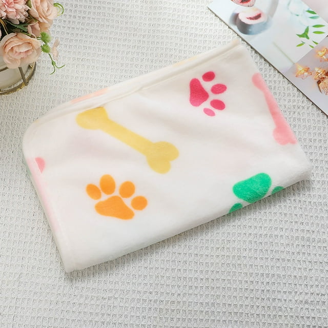 Couverture pour Animaux de Compagnie en Gros Couverture Automne et Hiver Couverture Chaude en Flanelle Imprimé Patte Couverture pour Chat et Chien Fournitures pour Animaux de Compagnie