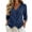 ABC28-Blue, variant on Women'S Cotton Linen V-Neck Tops,3/4 Sleeve Button Down Blouse Lightweight Casual Flowy Loose Shirts Boho Gauze Tunic Sky Blue 2XL