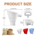 thumbnail image 2 of Maytalsory Mixer Flour Funnel Easy To Clean Silica Gel Large-capacity Kitchen Utility Tool For Mixer white, 2 of 6