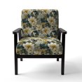 thumbnail image 4 of Designart "Peony Paradise" Green Botinical Upholstered Accent Chair - Cottage Arm Chair For Bedroom, 4 of 5