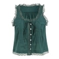 thumbnail image 5 of NIEWTR Women's Square Neck Tank Top Sleeveless Double Lined Basic Tops Sharp Collection Womens Tank Summer Tank (M,A180-Dark Green), 5 of 9