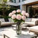 thumbnail image 4 of YiJuHui Artificial Rose Bouquet Wedding Flowers Faux Floral Stems with Leaves Realistic Bridal Bouquet Centerpiece for Home Decor Party Decorations, 4 of 6