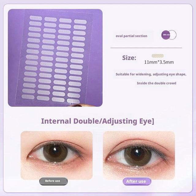 5pcs Self Adhesive Double Eyelid Patch Natrual Reusable Waterproof Sweat-proof Invisible Ultra-thin Breathable Big Eye Beauty Stickers Makeup Tools