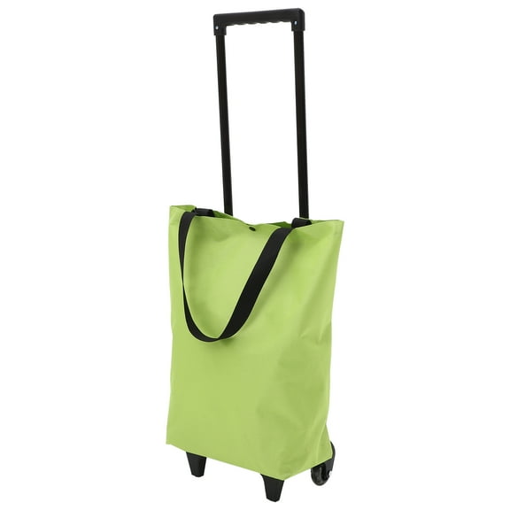 WEAVILUX Foldable Shopping Trolley Green 1Set 32X11X3In
