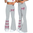 thumbnail image 4 of Women High Rise Flare Sweatpants Wide Leg Baggy Fitness Pants with Pockets Stretch Flattering Casual Loungewear, 4 of 7