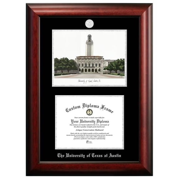 Campus Images TX951LSED-1185 11 x 8.5 in. University of Texas El Paso Silver Embossed Diploma Frame with Lithograph