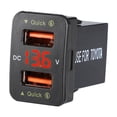 thumbnail image 1 of Cargador de coche QC3.0 con doble USB, accesorios modificados para Corolla, carga rápida de 36 W, voltaje de carga del coche PD, 1 of 1