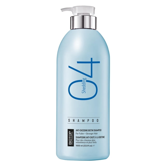Biotop Professional 04 Champú contra la caída del cabello - Hecho con biotina trébol rojo y ácido cítrico - Fortalecimiento para la reparación del cabello - Para caída o adelgazamiento del cabello - 3