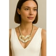 thumbnail image 2 of Intertwined Mother of Pearl Trio Statement with Coco Beaded Necklace, 2 of 7