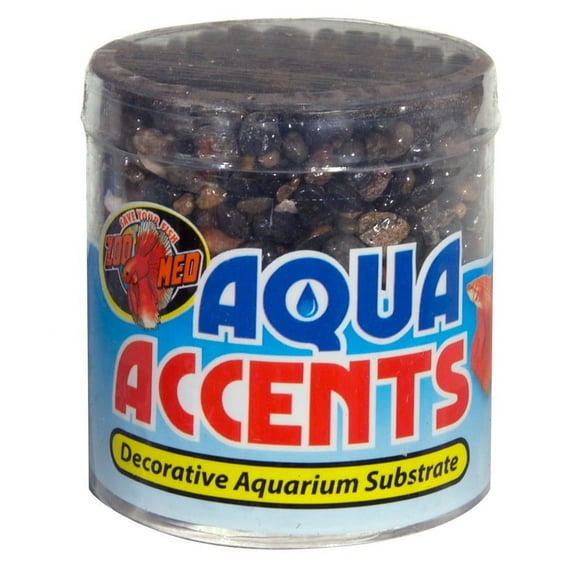 Zoo Med Aqua Accents Dark River Pebbles [Decor, Aquarium Supplies] 0.5 lb