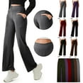 thumbnail image 6 of Besolor Yoga Pants for Women Straight Leg High Waisted Stretch Casual Fitting Athletic Pants with Pockets, 6 of 9