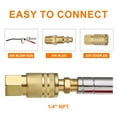 thumbnail image 6 of 5pcs Industrial Air Plug 1/4" NPT Female High Flow Quick Connect Air Fittings Air Compressor Accessories, 6 of 7