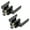 Black, variant on Crown Door Lever Chrome Passage Door Handle 2 Pack by Villar Home Designs