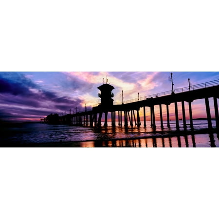Huntington Beach Pier at sunset Huntington Beach California USA Poster Print (8 x