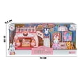thumbnail image 4 of Juguete Casa de Muñecas Set Tienda de Postres de Conejitos con Terraza, Resbaladilla, Accesorios y Figuras Incluidas, 4 of 5