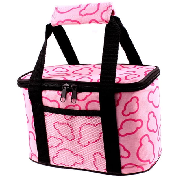Bolsa de Almuerzo Aislada Portátil de Gran Capacidad, Tela Oxford con Bolsillos, Bolsa Reutilizable a Prueba de , Rosado Sunnimix Bolso de almuerzo