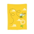 thumbnail image 7 of DouZhe Ultra-Soft Micro Fleece Lightweight Flannel Bed Blanket, Yellow Funny Flying Bee Print Cozy Warm Throw Blankets, 60"x50", 7 of 7