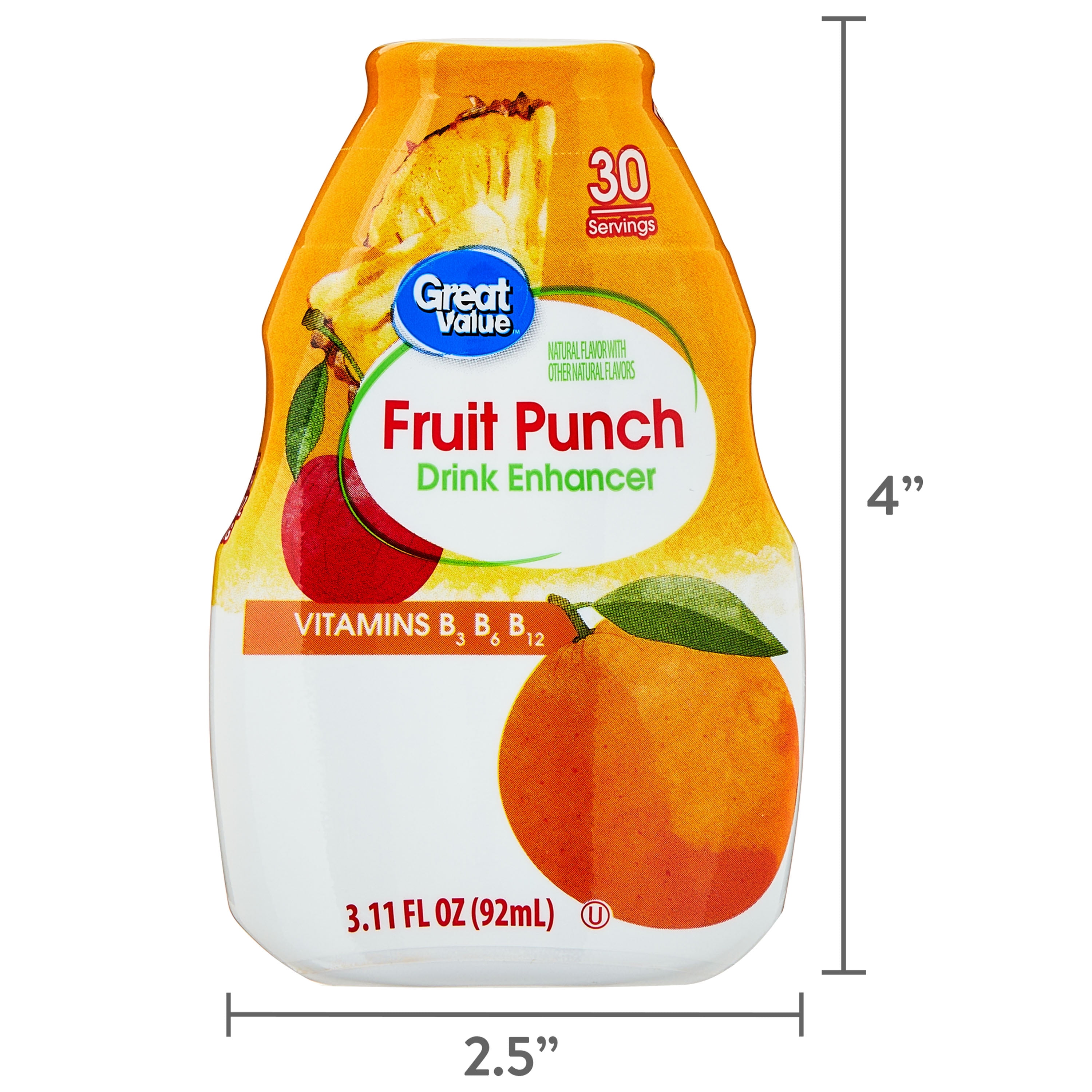 Great Value Fruit Punch Drink Enhancer, 3.11 fl oz