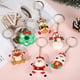 thumbnail image 4 of Llaveros navideños de Papá Noel y alce, anillos para llaves, soporte para llavero de coche, bolsa con dijes, regalos de navidad, 4 of 4
