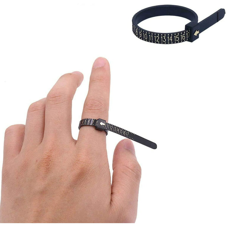 Meowoo Ring Sizer Measuring Tool Set, Ring Gauges with Finger Sizer Mandrel  Ring Sizer Tools for Jewelry Sizing Measuring black