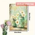 thumbnail image 3 of HELLOYOUNG Primitive Daisy Mason Jar Wall Art Vintage Rustic White Floral Metal Sign Farmhouse Decor for Living Room Kitchen, 3 of 5